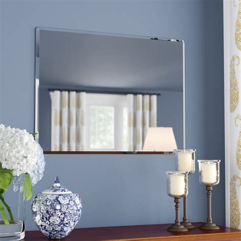 mirror frameless wall